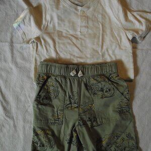 BOYS size 10 2-PIECE SHORTS AND SHORT SLEEVED SHIRT SET